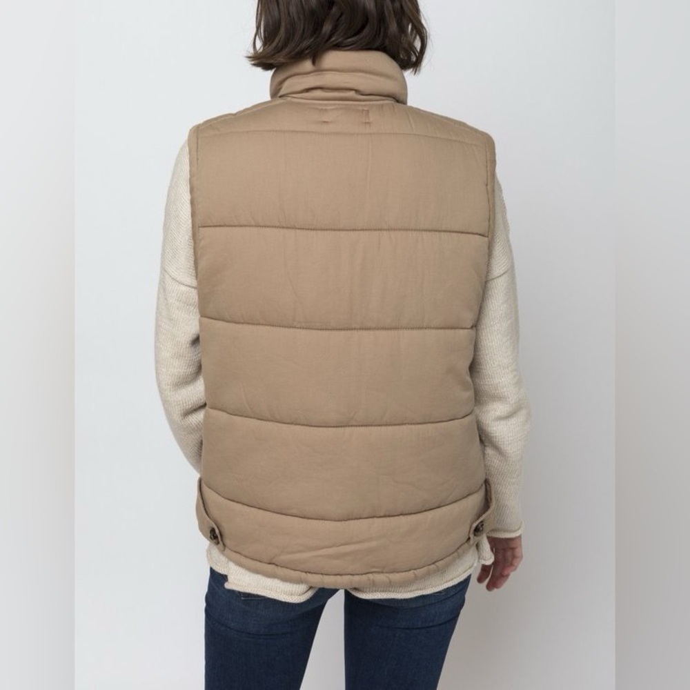 XIRENA Hunter Puffer Vest Size Small Tan Reversible Yucca Zip Up - Picture 11 of 17